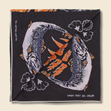 Fastcolor Selvedge Bandana (FIRE SALMON) - Black - Kapital - STAG Provisions - Accessories - Bandanas