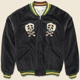 Sulfur Dyed Velvet RAIN SKULL Souvenir Jacket - Black - Kapital - STAG Provisions - Outerwear - Coat / Jacket
