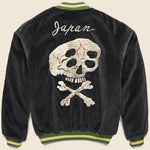 Sulfur Dyed Velvet RAIN SKULL Souvenir Jacket - Black - Kapital - STAG Provisions - Outerwear - Coat / Jacket