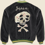 Sulfur Dyed Velvet RAIN SKULL Souvenir Jacket - Black - Kapital - STAG Provisions - Outerwear - Coat / Jacket