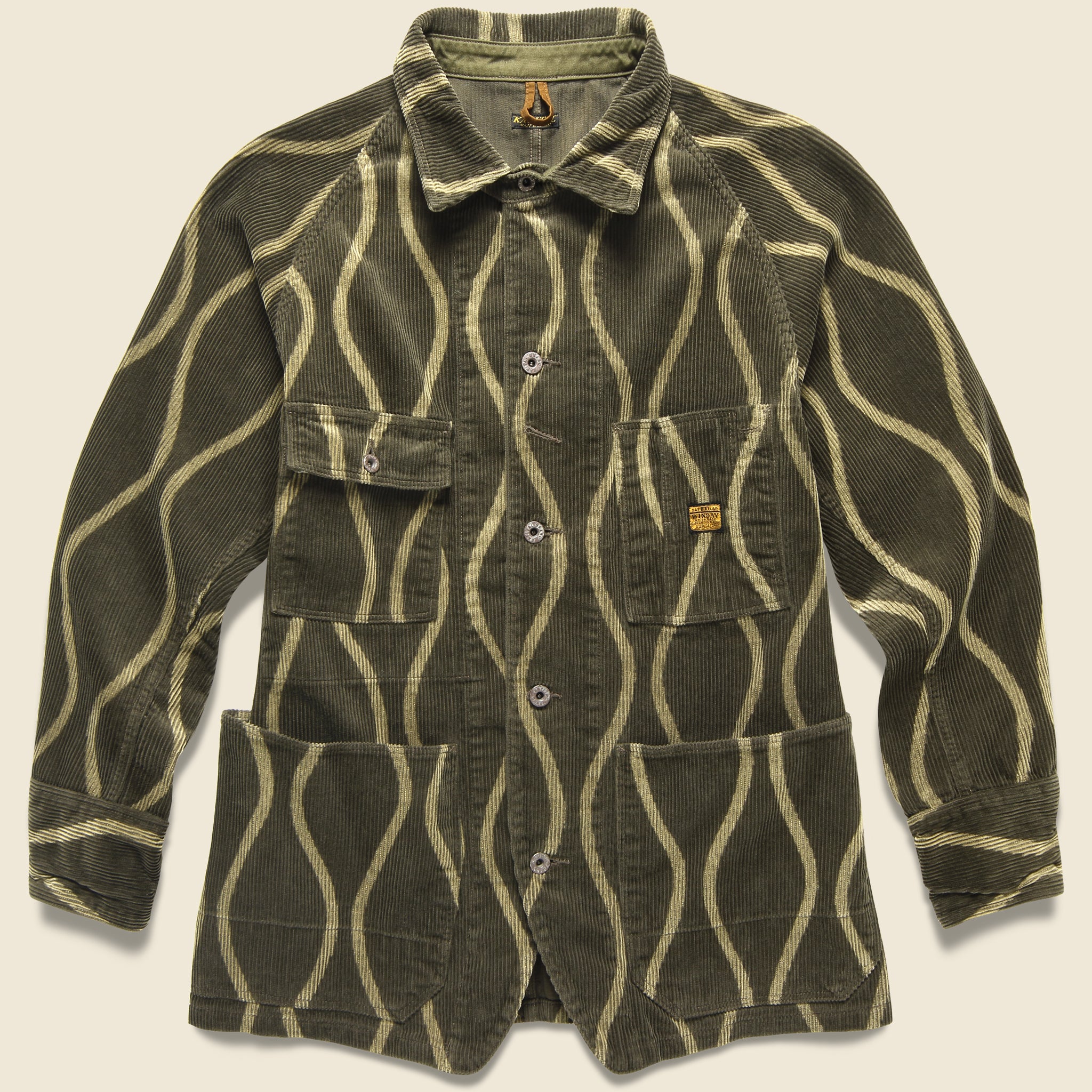 Corduroy DRUNK STRIPE CACTUS Coverall - Khaki - Kapital - STAG Provisions - Outerwear - Coat / Jacket