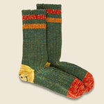 60 Yarns Gandrelle Ivy Rainbow Happy Heel Hold Sock - Green - Kapital - STAG Provisions - Accessories - Socks
