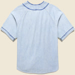 8oz Denim GREAT KOUNTRY Baseball Shirt - Sax/Navy - Kapital - STAG Provisions - Tops - S/S Woven - Other Pattern