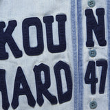 8oz Denim GREAT KOUNTRY Baseball Shirt - Sax/Navy - Kapital - STAG Provisions - Tops - S/S Woven - Other Pattern
