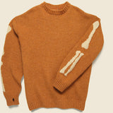 5G Wool BONE Crew Sweater - Orange - Kapital - STAG Provisions - Tops - Fleece / Sweatshirt