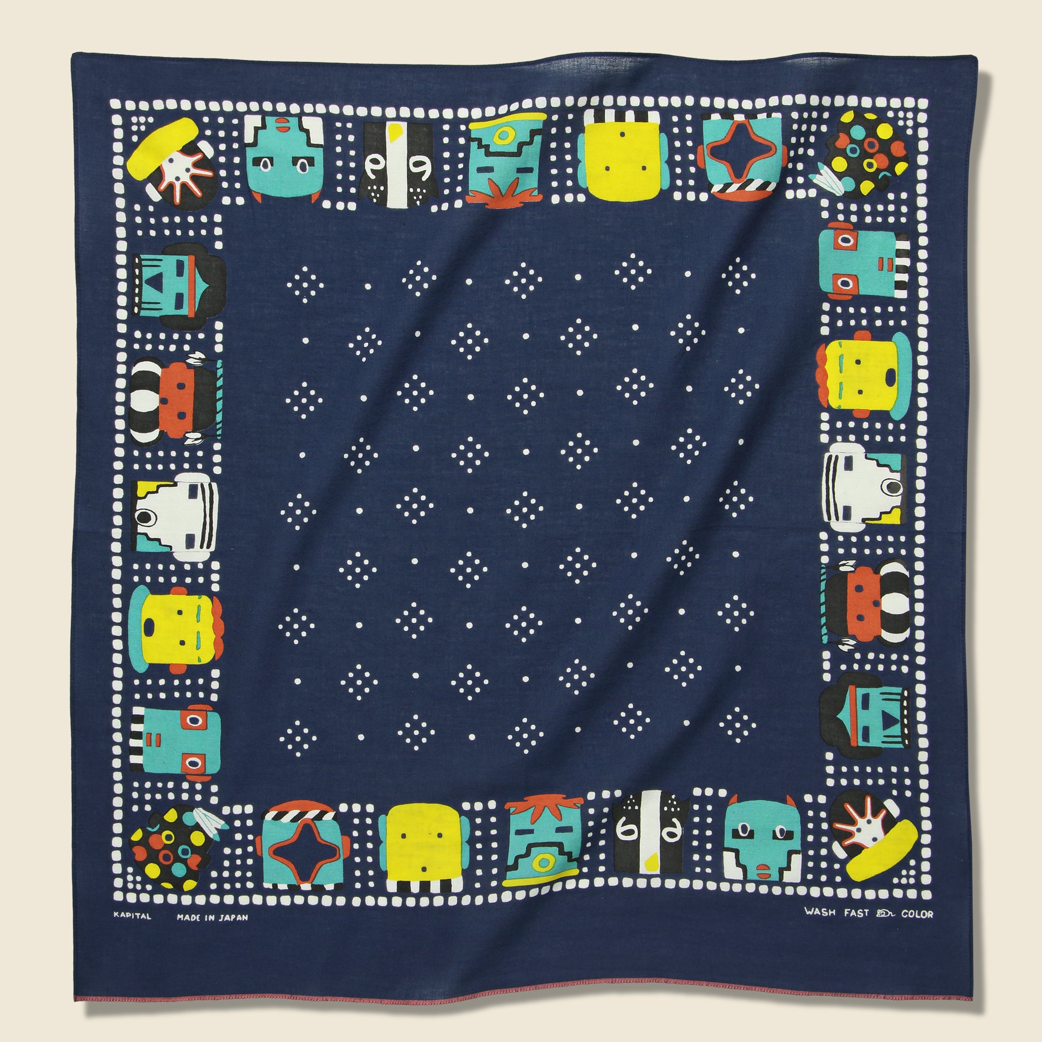 Kachina Selvedge Bandana - Navy - Kapital - STAG Provisions - Accessories - Bandanas