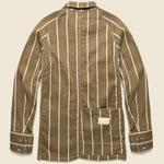 Linen Phillies Stripe Cactus Coverall Jacket - Brown - Kapital - STAG Provisions - Outerwear - Coat / Jacket