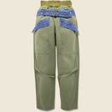 Aviator Suitcut Herringbone Pants - Khaki - Kapital - STAG Provisions - Pants - Twill