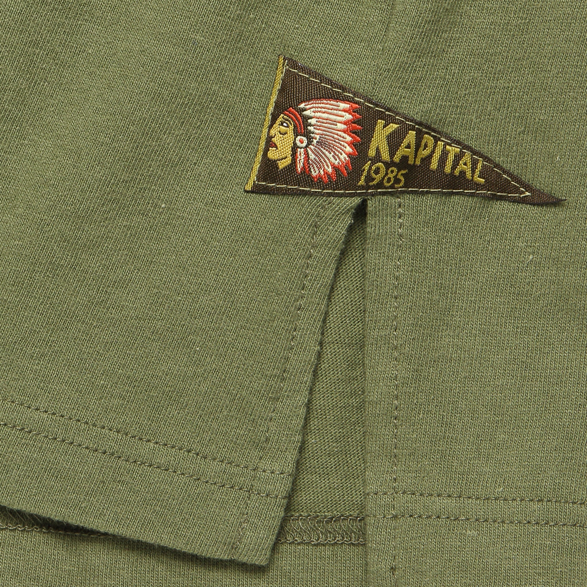 4 Pennant Flags Jersey Pocket Tee - Khaki - Kapital - STAG Provisions - Tops - S/S Tee