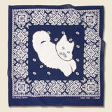 Lightning Dance Cat Selvedge Bandana - Navy - Kapital - STAG Provisions - Accessories - Bandanas