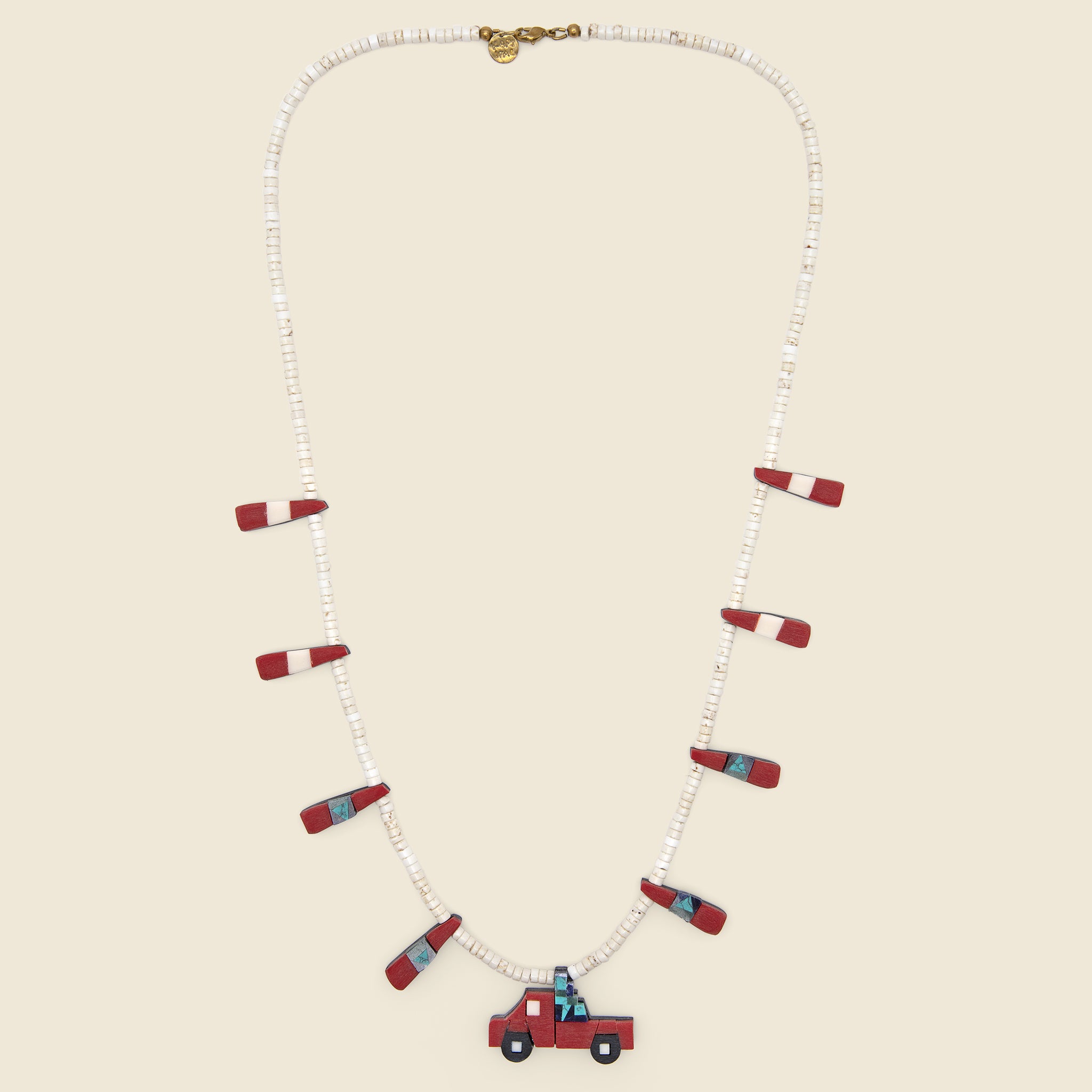 Battery AUTOMOBILE TRUCK Necklace - Red Pick-Up - Kapital - STAG Provisions - Accessories - Necklaces