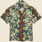Flower Wrangle Collar Aloha - Brown - Kapital - STAG Provisions - Tops - S/S Woven - Floral