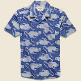 Lamar Shirt - Indigo Blockprint - Kardo - STAG Provisions - Tops - S/S Woven - Other Pattern