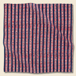 Floral Stripe Block Print Bandana - Blue/Red - Kardo - STAG Provisions - Accessories - Bandanas