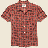 Mosaic Block Print Chintan Shirt - Red/Navy - Kardo - STAG Provisions - Tops - S/S Woven - Other Pattern