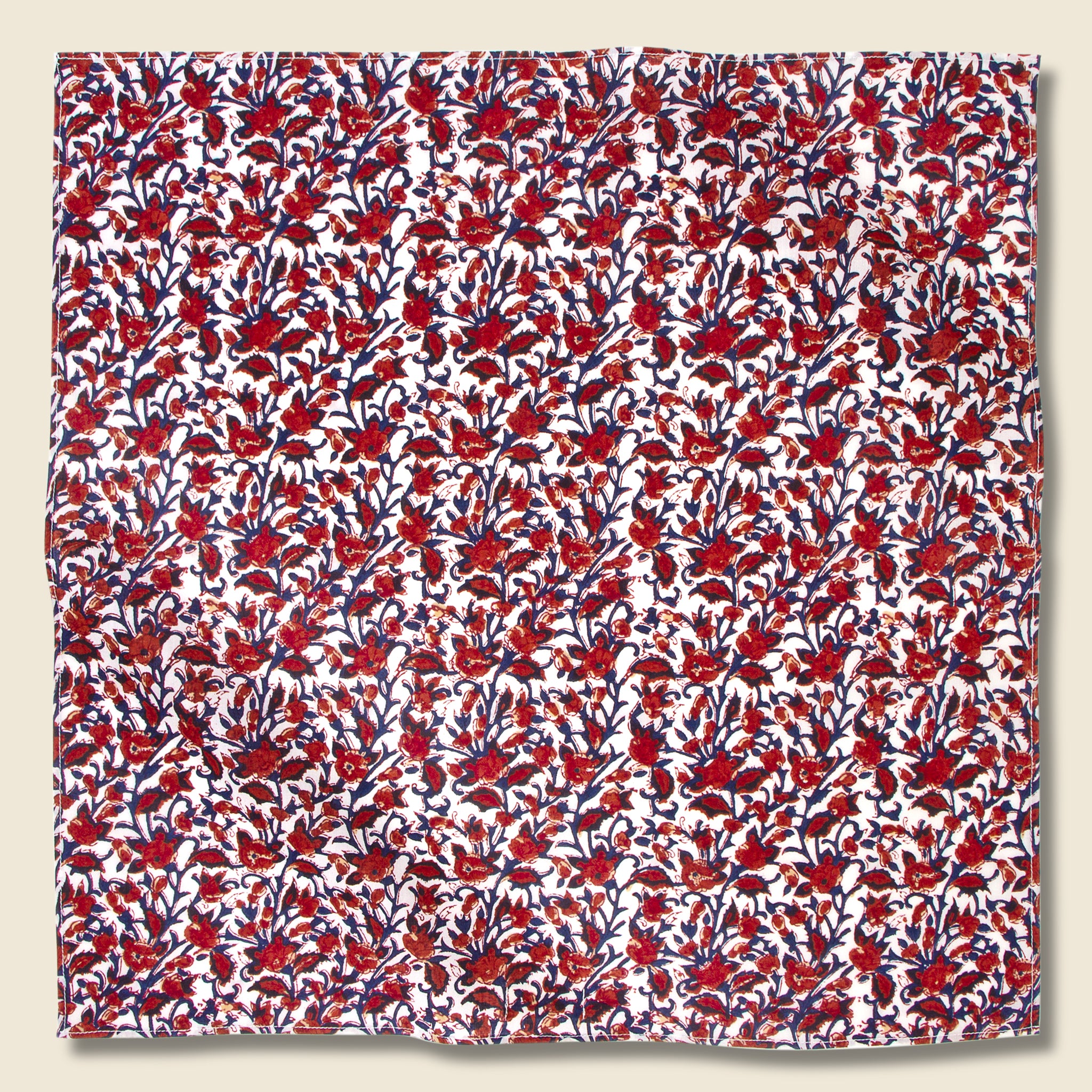Block Print Floral Bandana - Red/Blue - Kardo - STAG Provisions - Accessories - Bandanas
