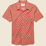 Lamar Block Print Floral Shirt - Pink - Kardo - STAG Provisions - Tops - S/S Woven - Floral