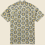 Chintan Block Print Daisy Shirt - Gold/Indigo - Kardo - STAG Provisions - Tops - S/S Woven - Other Pattern