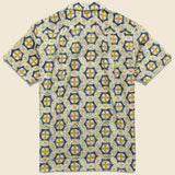 Chintan Block Print Daisy Shirt - Gold/Indigo - Kardo - STAG Provisions - Tops - S/S Woven - Other Pattern