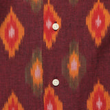 Lamar Ikat Shirt - Burgundy/Orange - Kardo - STAG Provisions - Tops - S/S Woven - Other Pattern