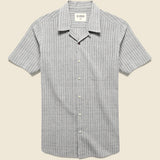 Lamar Handwoven Stripe Shirt - Grey - Kardo - STAG Provisions - Tops - S/S Woven - Stripe