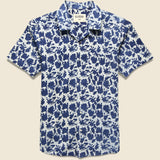 Lamar Block Print Floral Shirt - Indigo/Natural - Kardo - STAG Provisions - Tops - S/S Woven - Floral