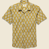 Lamar Block Print Paisley Shirt - Gold/Black - Kardo - STAG Provisions - Tops - S/S Woven - Other Pattern