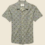 Lamar Block Print Tile Shirt - Grey/Blue - Kardo - STAG Provisions - Tops - S/S Woven - Other Pattern