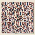 Floral Vine Block Print Bandana - White/Red/Blue - Kardo - STAG Provisions - Accessories - Bandanas