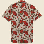 Lamar Poppy Floral Block Print Shirt - Beige/Red - Kardo - STAG Provisions - Tops - S/S Woven - Floral