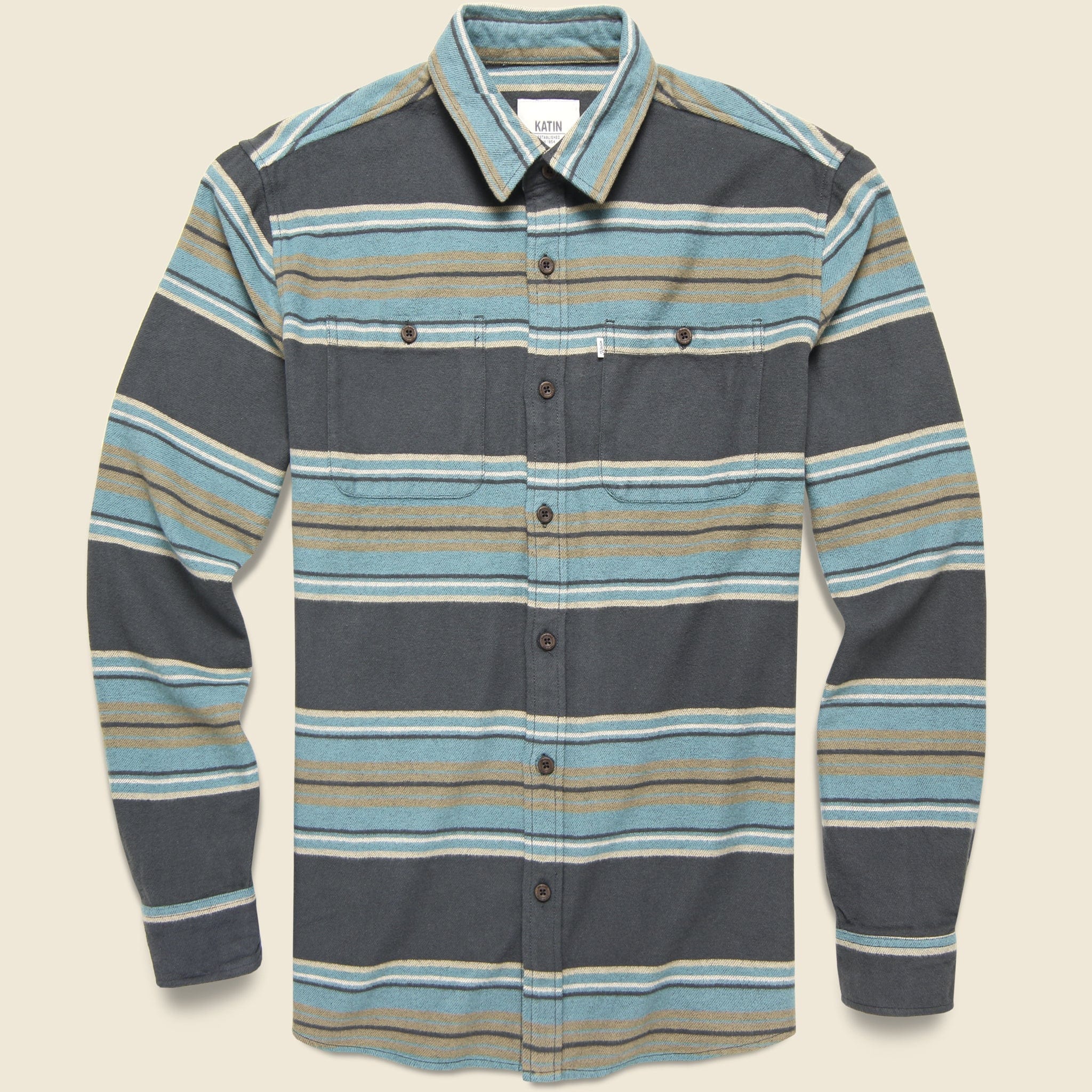 Sierra Flannel Shirt - Black Wash - Katin - STAG Provisions - Tops - L/S Woven - Stripe