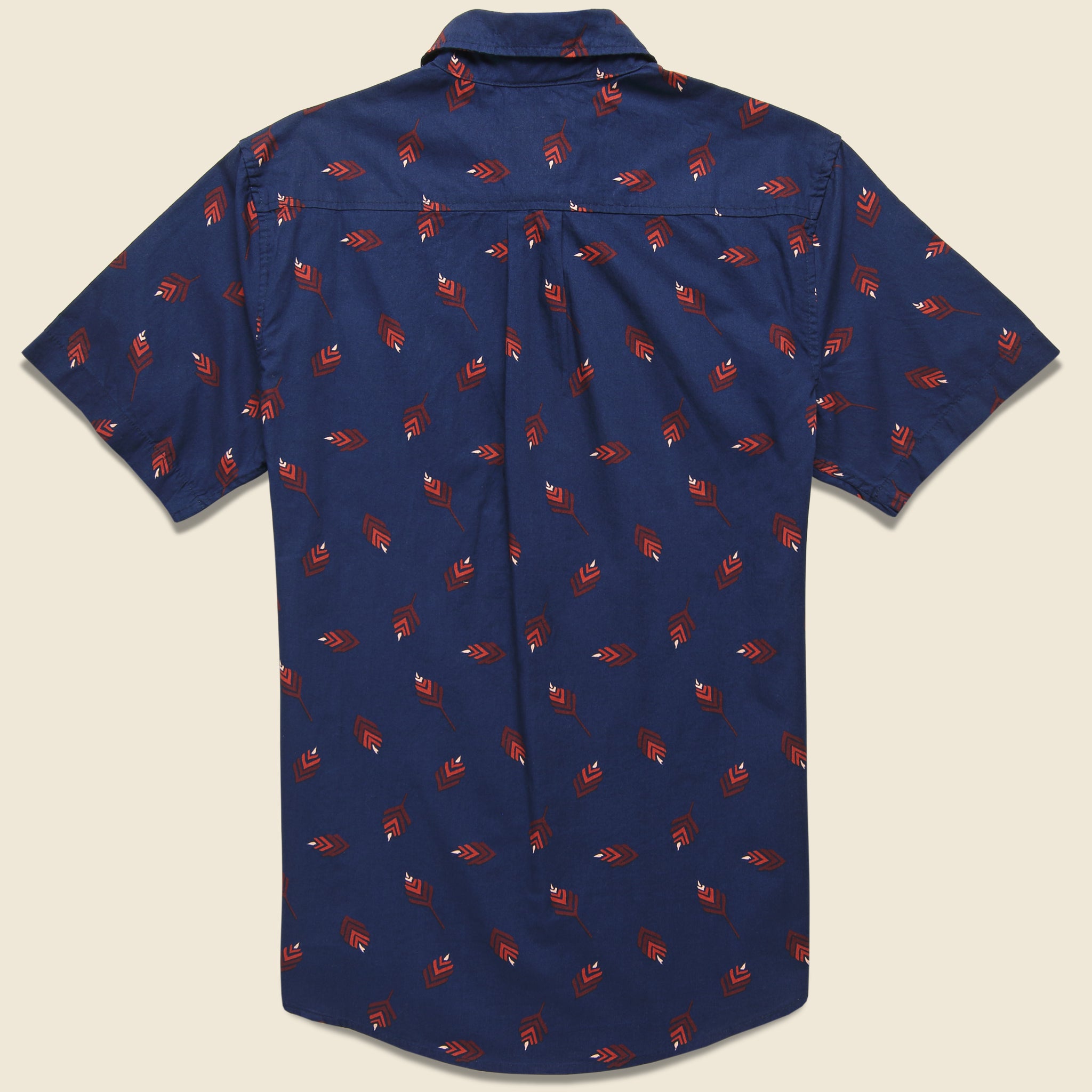 Leaves Shirt - Navy - Katin - STAG Provisions - Tops - S/S Woven - Other Pattern