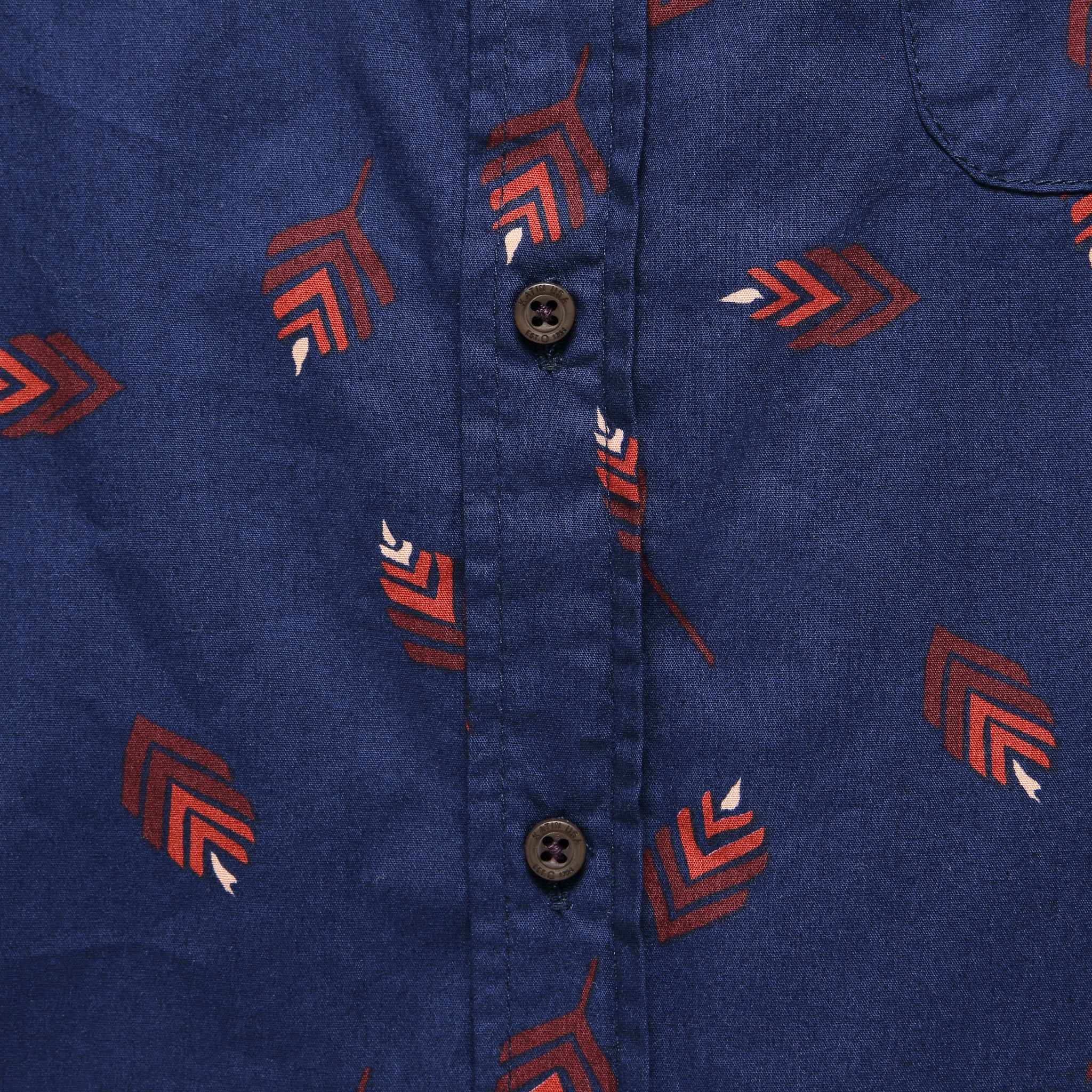 Leaves Shirt - Navy - Katin - STAG Provisions - Tops - S/S Woven - Other Pattern