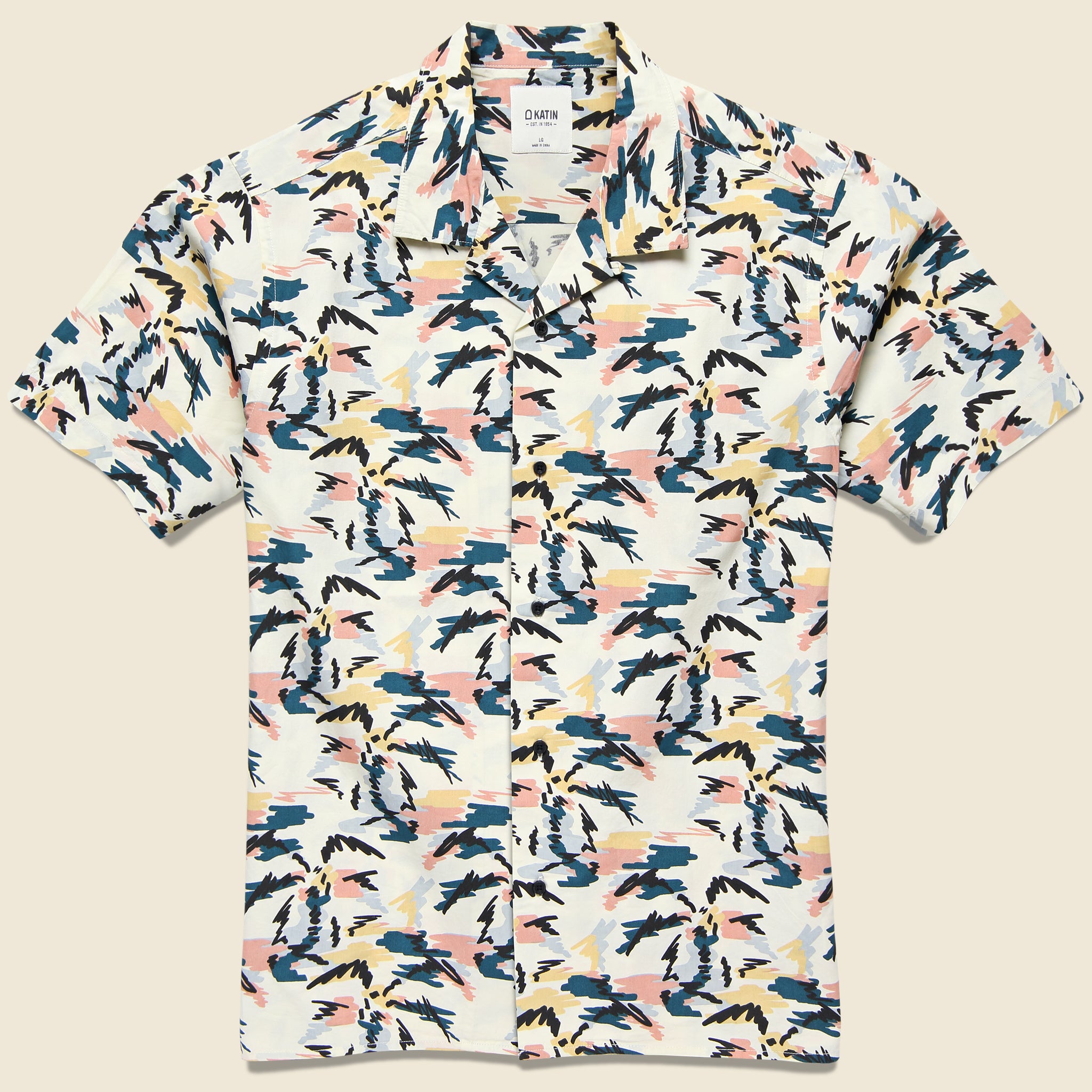 Palm Trees Shirt - Wool - Katin - STAG Provisions - Tops - S/S Woven - Other Pattern