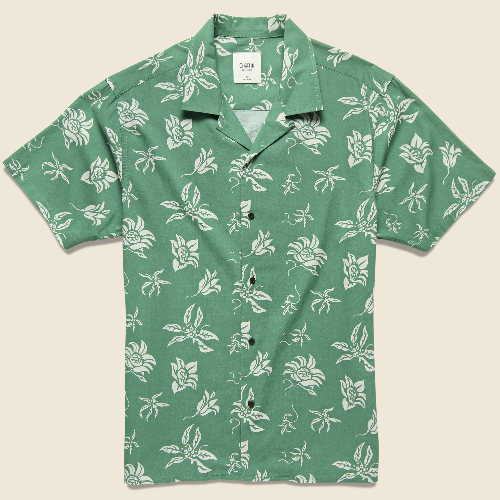 Haiku Aloha Camp Shirt - Herb - Katin - STAG Provisions - Tops - S/S Woven - Floral