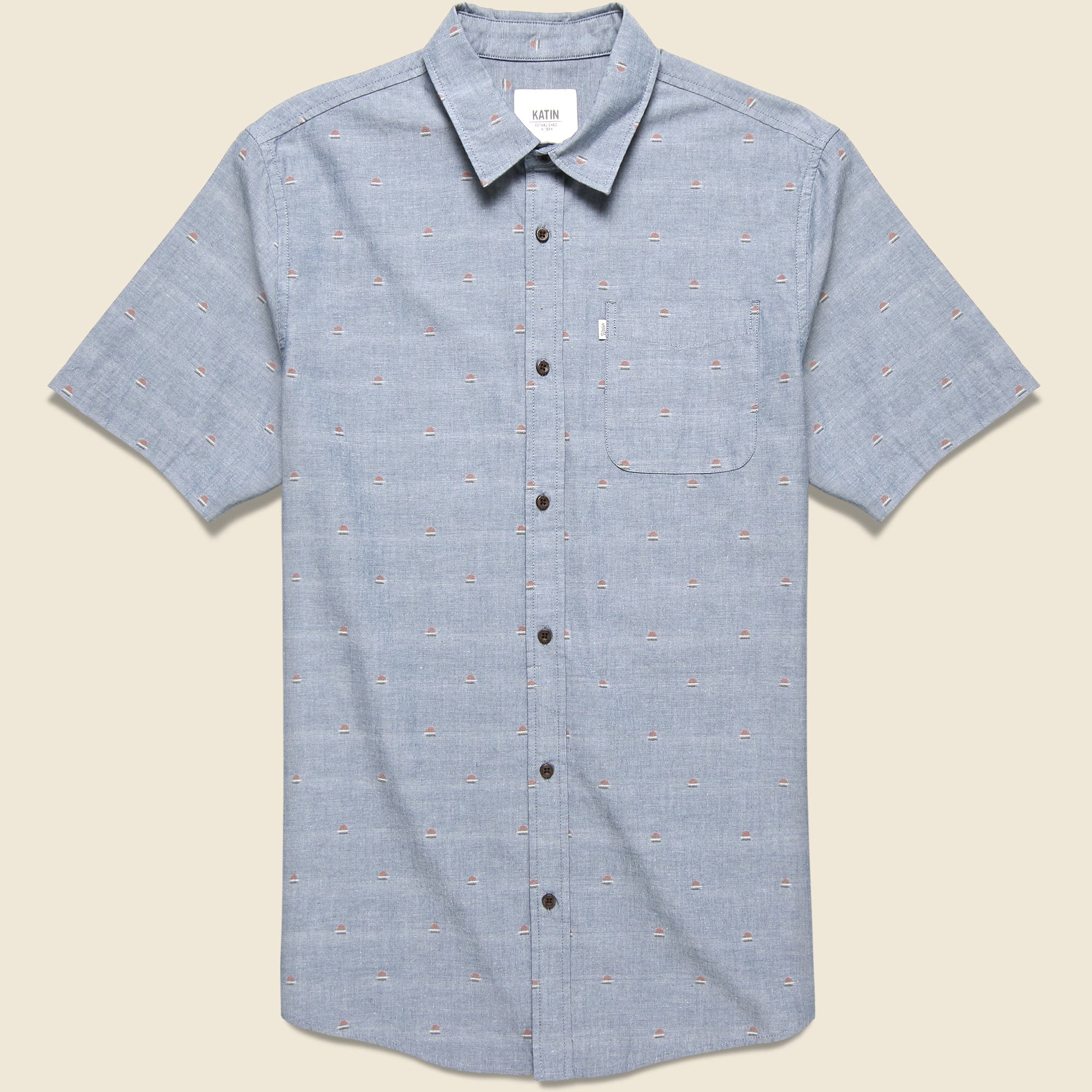 Sunset Shirt - Baltic Blue - Katin - STAG Provisions - Tops - S/S Woven - Other Pattern