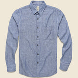 Vintage Double Gauze Shirt - Light Indigo - KATO - STAG Provisions - Tops - L/S Woven - Solid