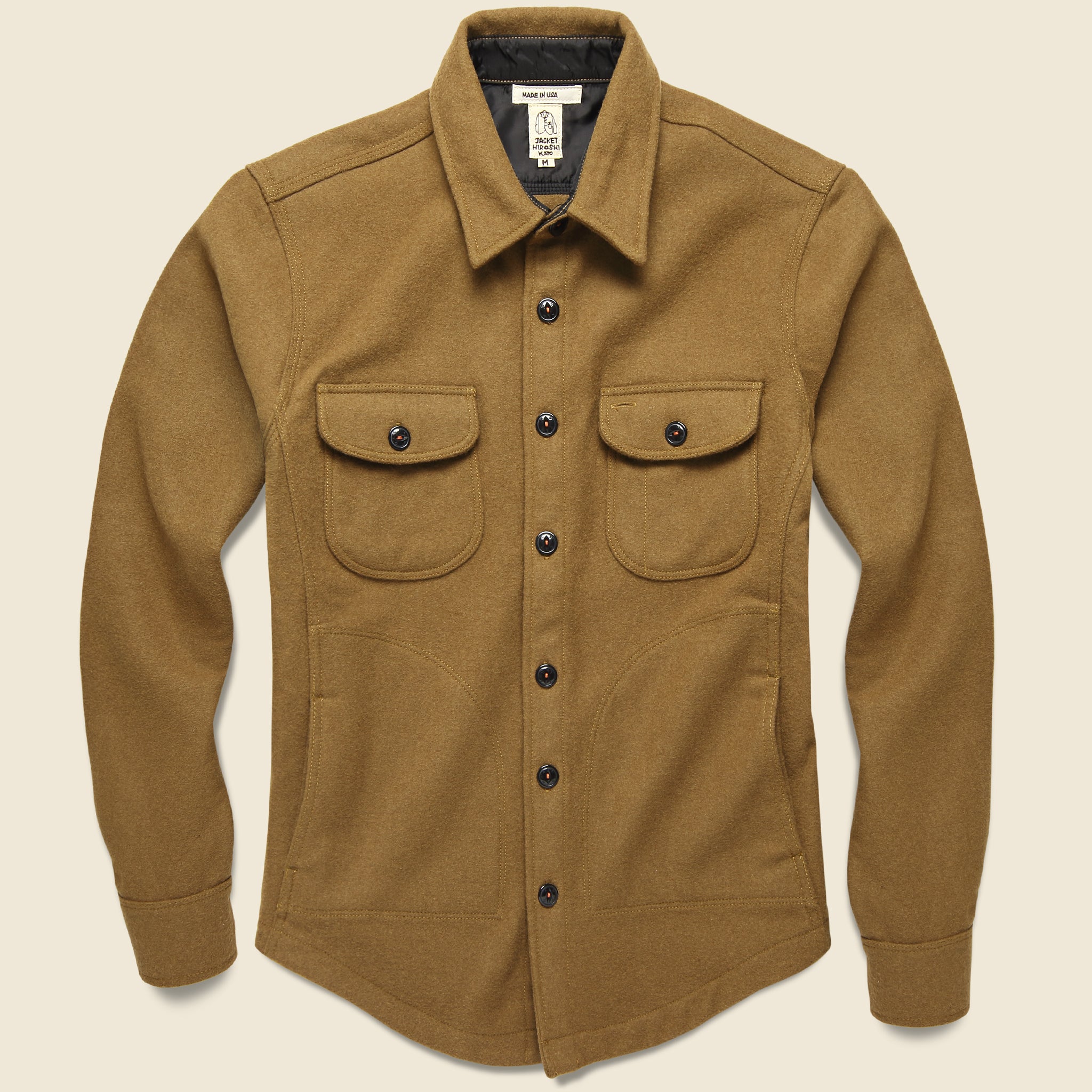 Anvil Shirt Jacket - Camel Melton - KATO - STAG Provisions - Outerwear - Shirt Jacket