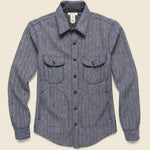 Raw Denim Herringbone Anvil Shirt Jacket - Indigo - KATO - STAG Provisions - Outerwear - Shirt Jacket