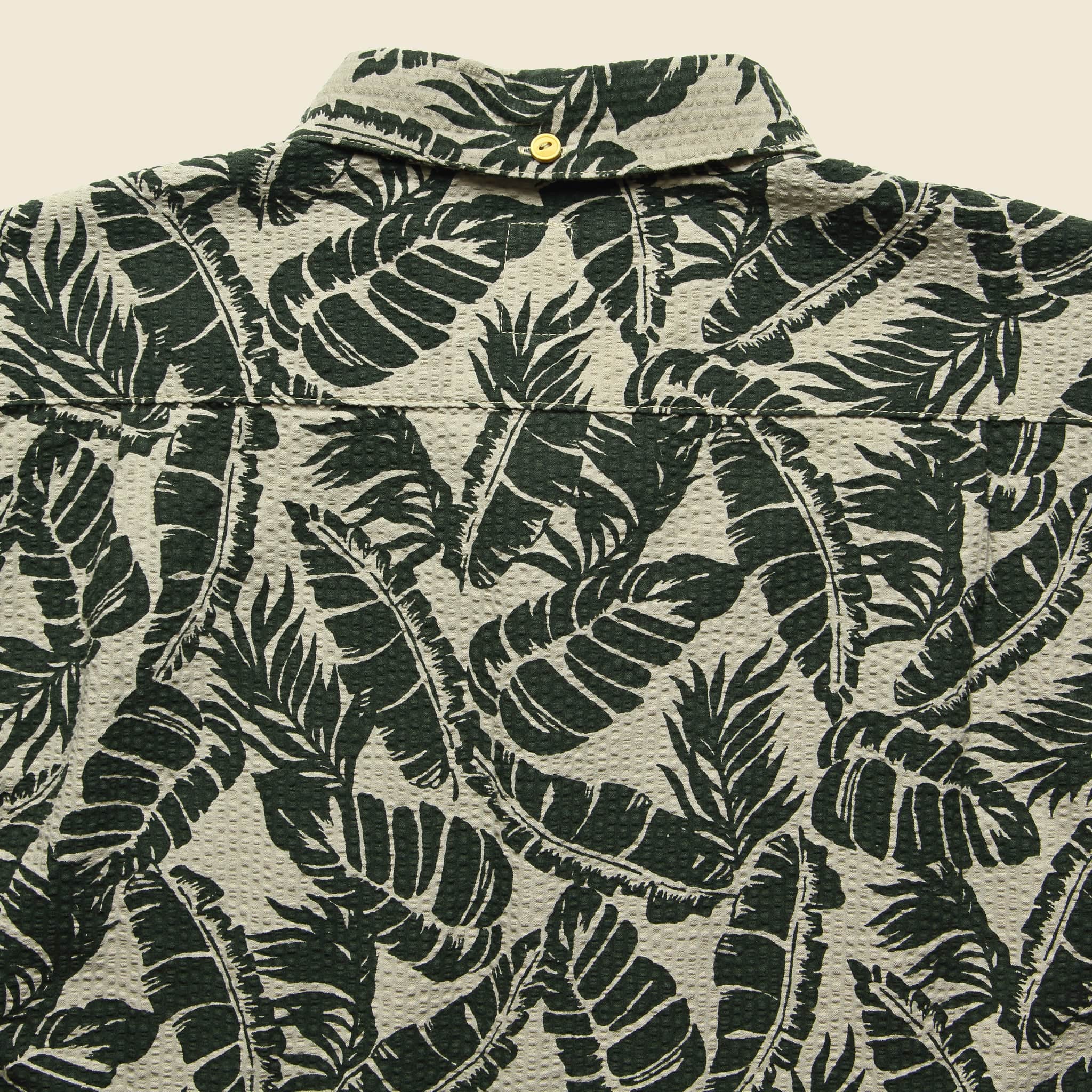 Seersucker Aloha Shirt - Green - KATO - STAG Provisions - Tops - S/S Woven - Floral