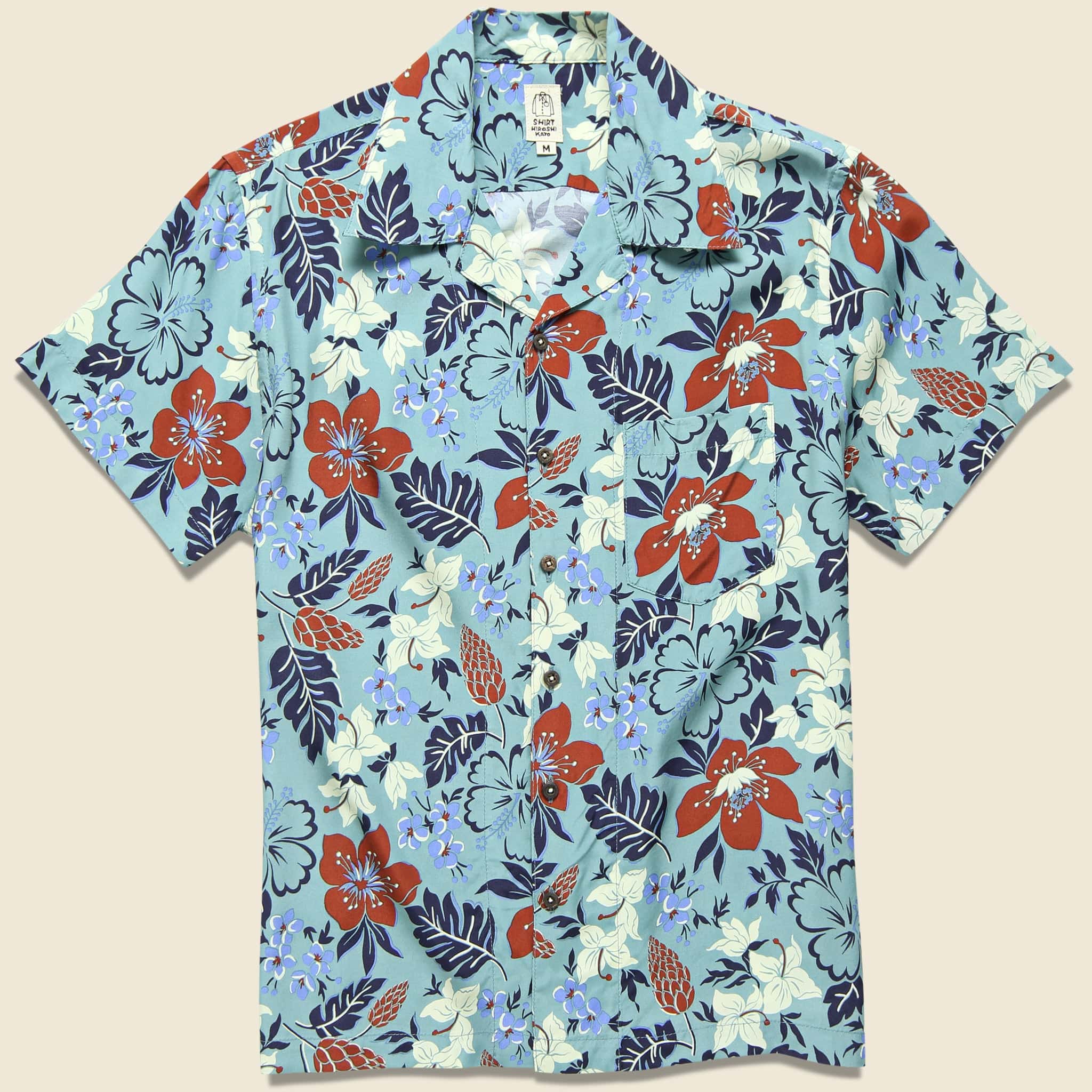 Wrench Aloha Shirt - Green/Blue - KATO - STAG Provisions - Tops - S/S Woven - Floral