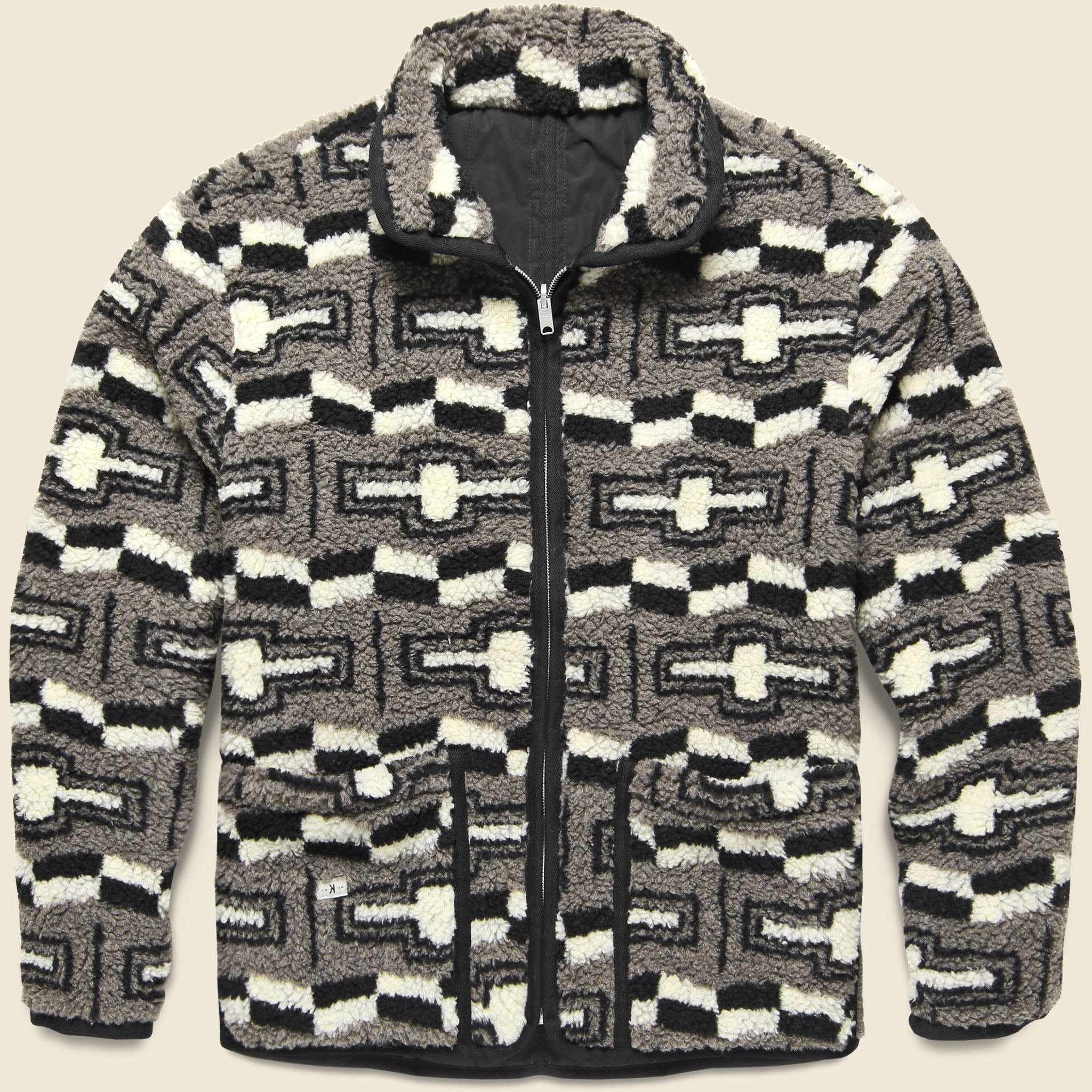Reverse Zip Pile & Quilt Jacket - Grey - Knickerbocker - STAG Provisions - Outerwear - Coat / Jacket