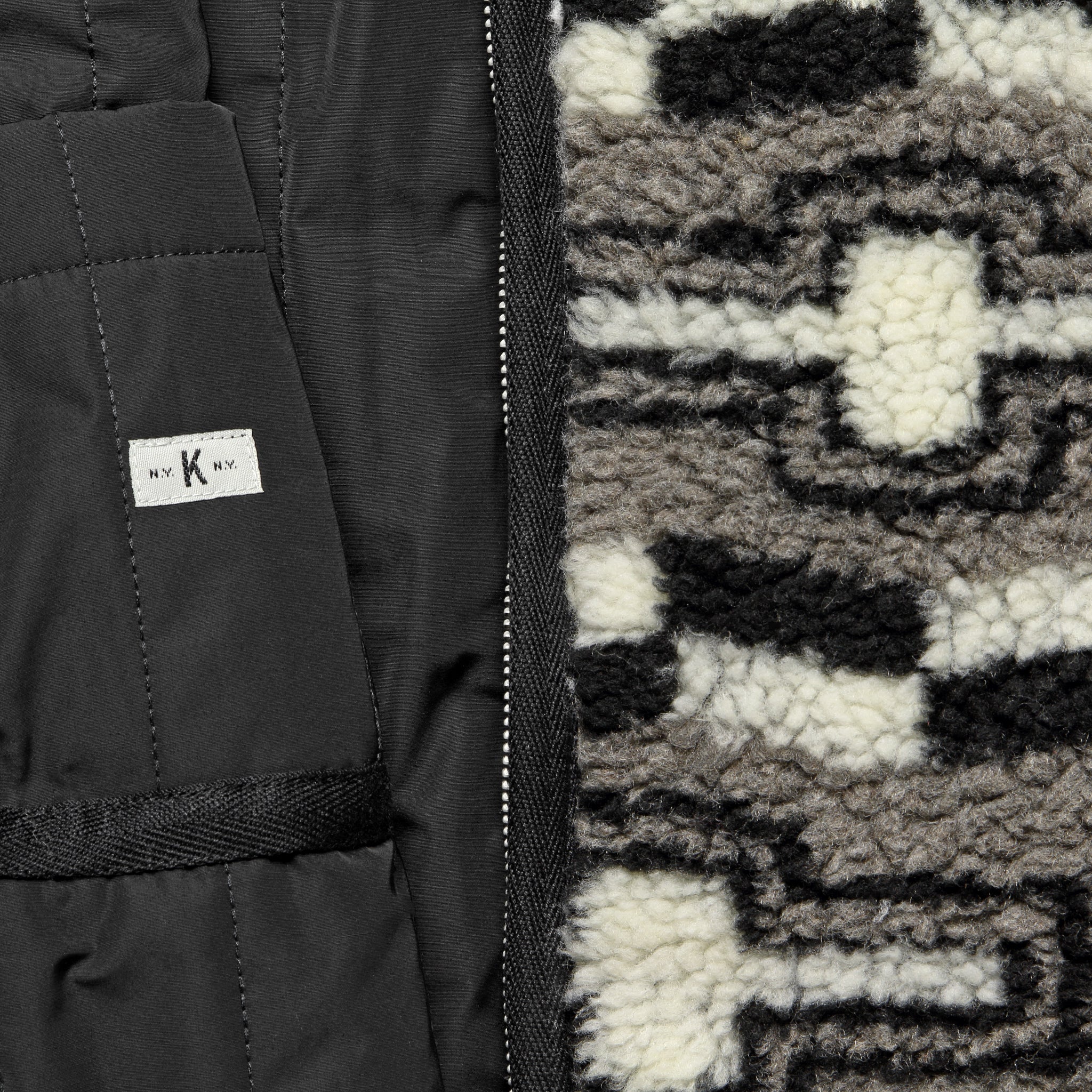 Reverse Zip Pile & Quilt Jacket - Grey - Knickerbocker - STAG Provisions - Outerwear - Coat / Jacket