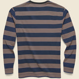 Heavyweight Mojave Tee - Navy/Brown - Knickerbocker - STAG Provisions - Tops - L/S Tee