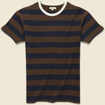 Mojave Striped Tee - Chocolate/Plum/Navy - Knickerbocker - STAG Provisions - Tops - S/S Tee