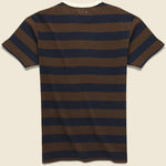 Mojave Striped Tee - Chocolate/Plum/Navy - Knickerbocker - STAG Provisions - Tops - S/S Tee