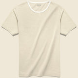 Mod Striped Tee - White/Tan - Knickerbocker - STAG Provisions - Tops - S/S Tee