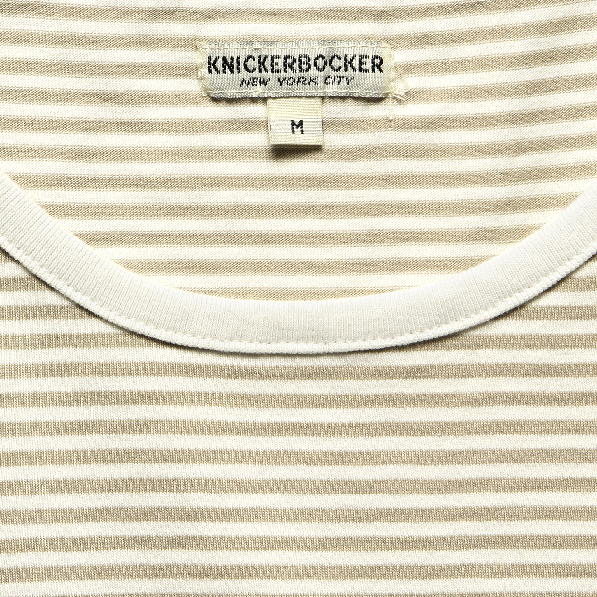 Mod Striped Tee - White/Tan - Knickerbocker - STAG Provisions - Tops - S/S Tee