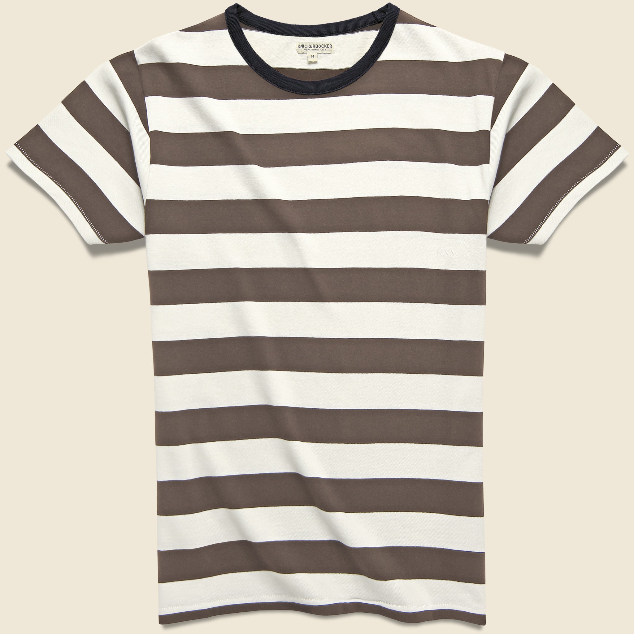 Mojave Striped Tee - White/Brown - Knickerbocker - STAG Provisions - Tops - S/S Tee