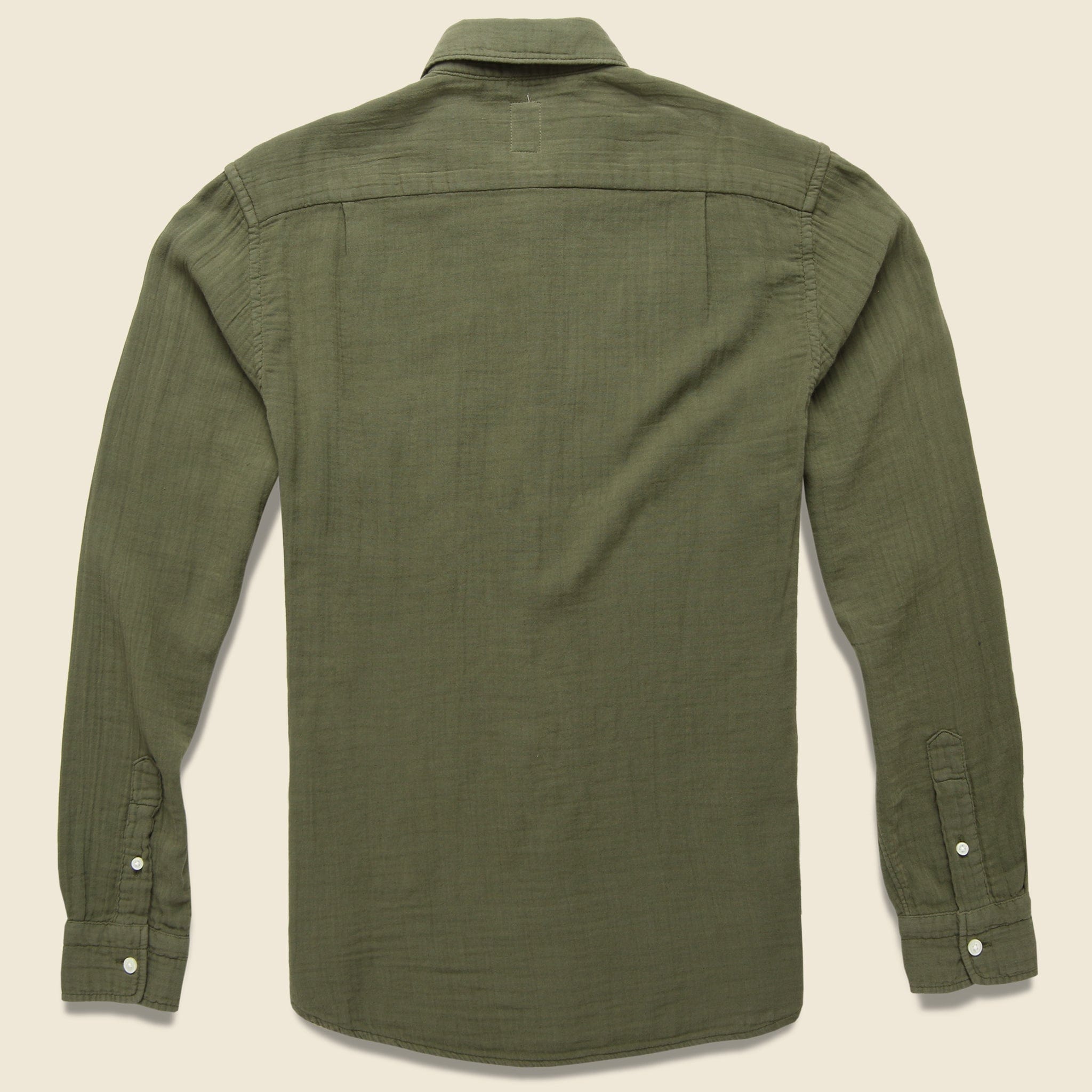 Vintage Double Gauze Shirt - Military Green - KATO - STAG Provisions - Tops - L/S Woven - Solid